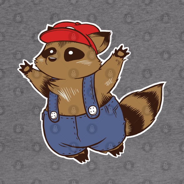 Tanuki in a Plumber Suit by samandfuzzy